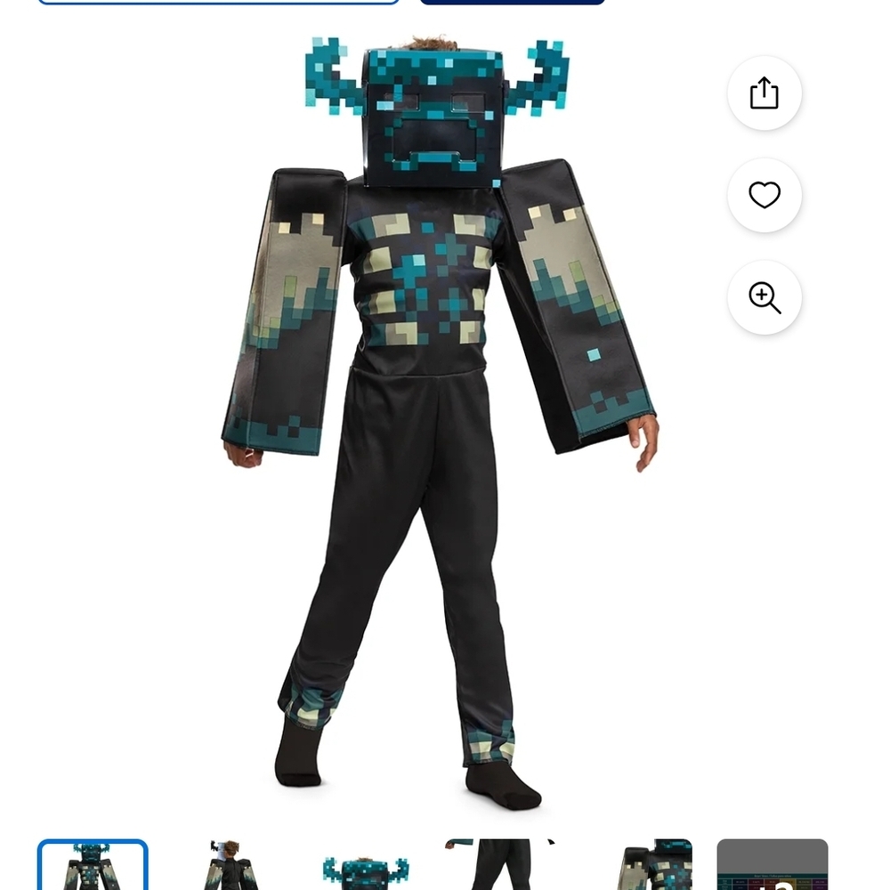 Kids Pixel Adventure Costume - Black and Blue